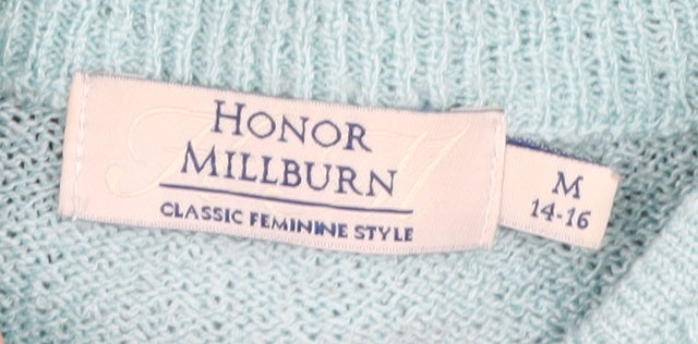 Honor Millburn Women's Blue Striped Cardigan M