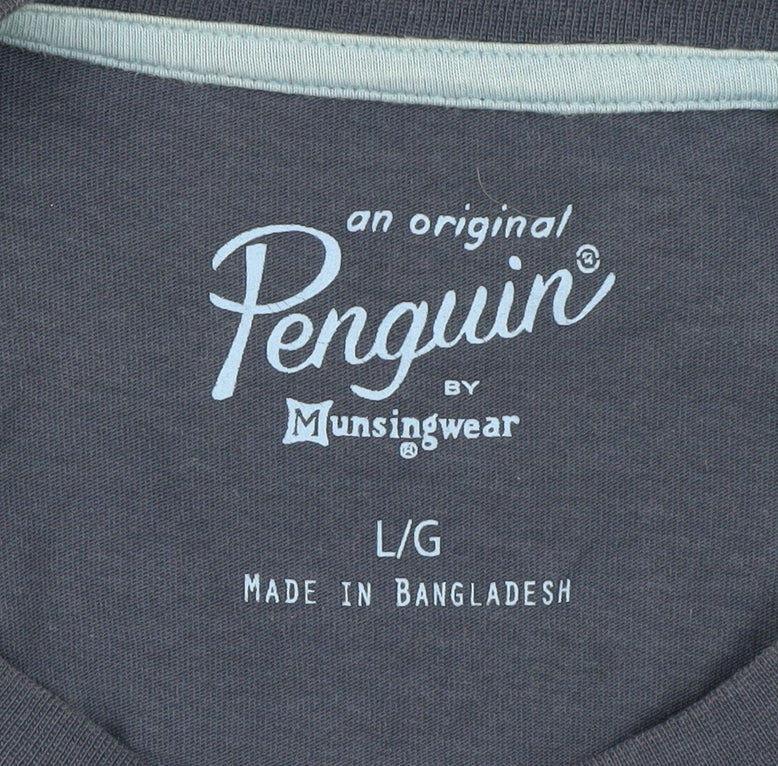 Original Penguin Men’s Blue Crew Neck T-Shirt Large