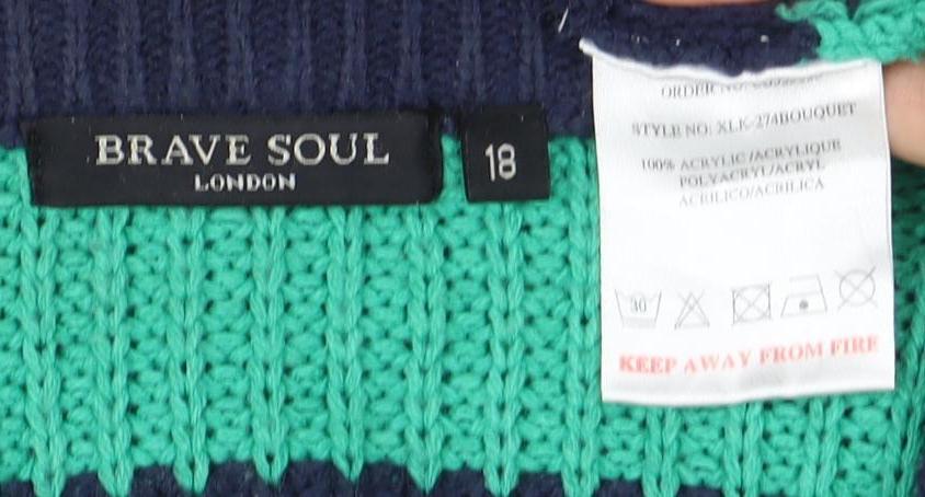 Brave Soul Women's Multicoloured Pullover Jumper Size 18