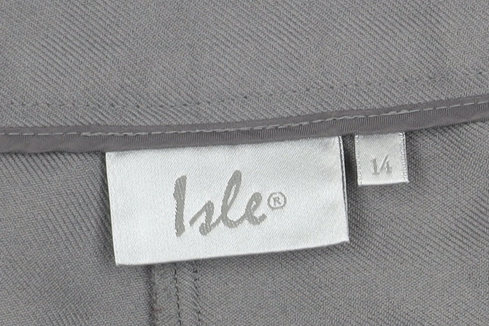 Isle Grey Women's Straight Leg Trousers Size 14