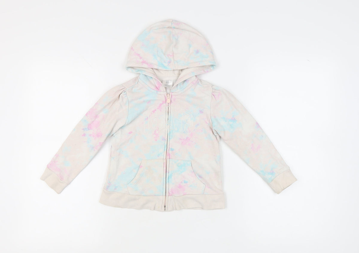 Gap Girls Multicoloured Full Zip Hoodie, Size 5 Years