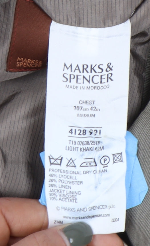 Marks & Spencer Men's Khaki Blazer 42R
