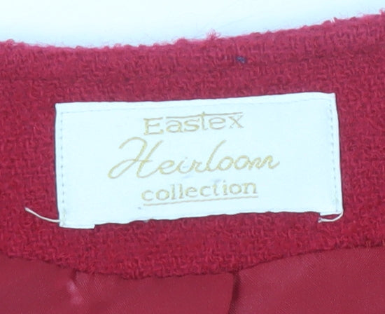 Eastex Women's Red Wool Jacket Size 14 Buttoned