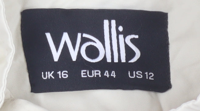 Wallis Women's Ivory Trench Coat Size 16
