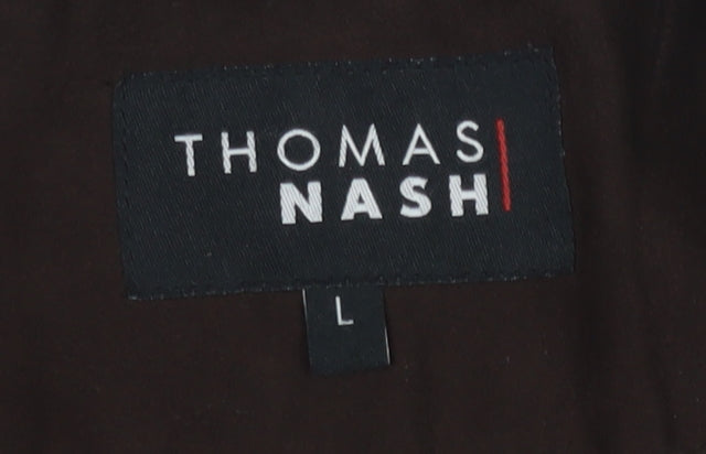 Thomas Nash Men's Brown Jacket L Stand-Up Collar