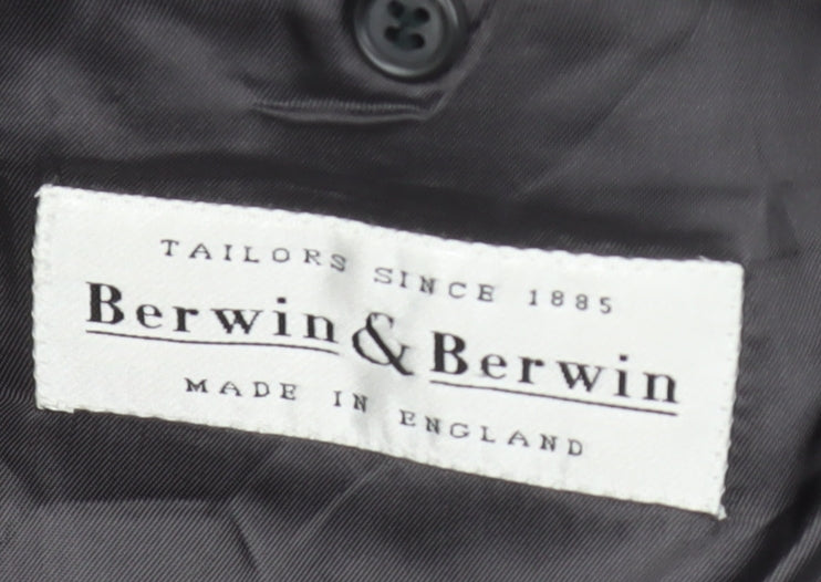 Berwin & Berwin Men's Grey Check Blazer 42R