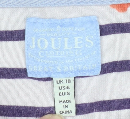 Joules Women's Multicoloured Cotton 3/4 Sleeve Top