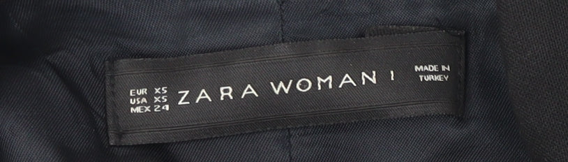 Zara Women Black Wool Blend Blazer XS