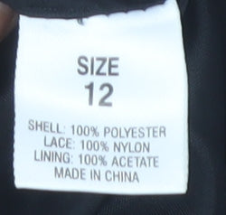 Debut Women's Black Midi Sheath Dress Size 12