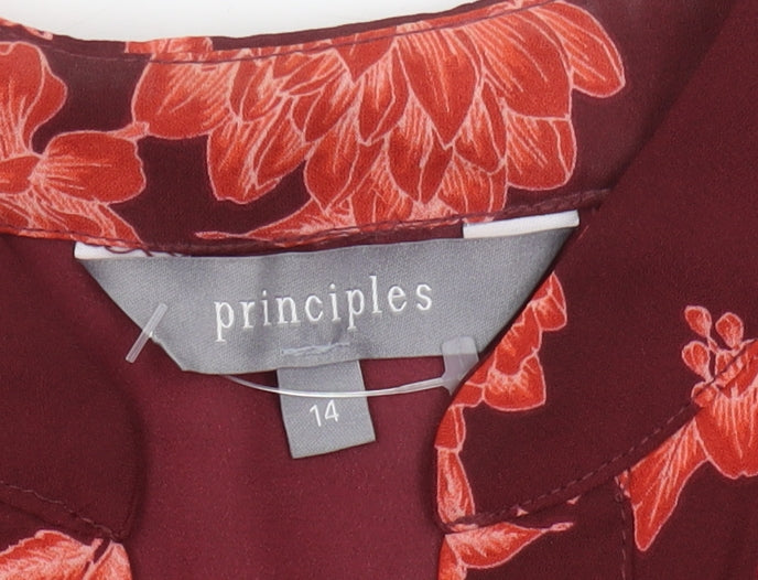 Principles Women's Multicoloured Floral Blouse Size 14