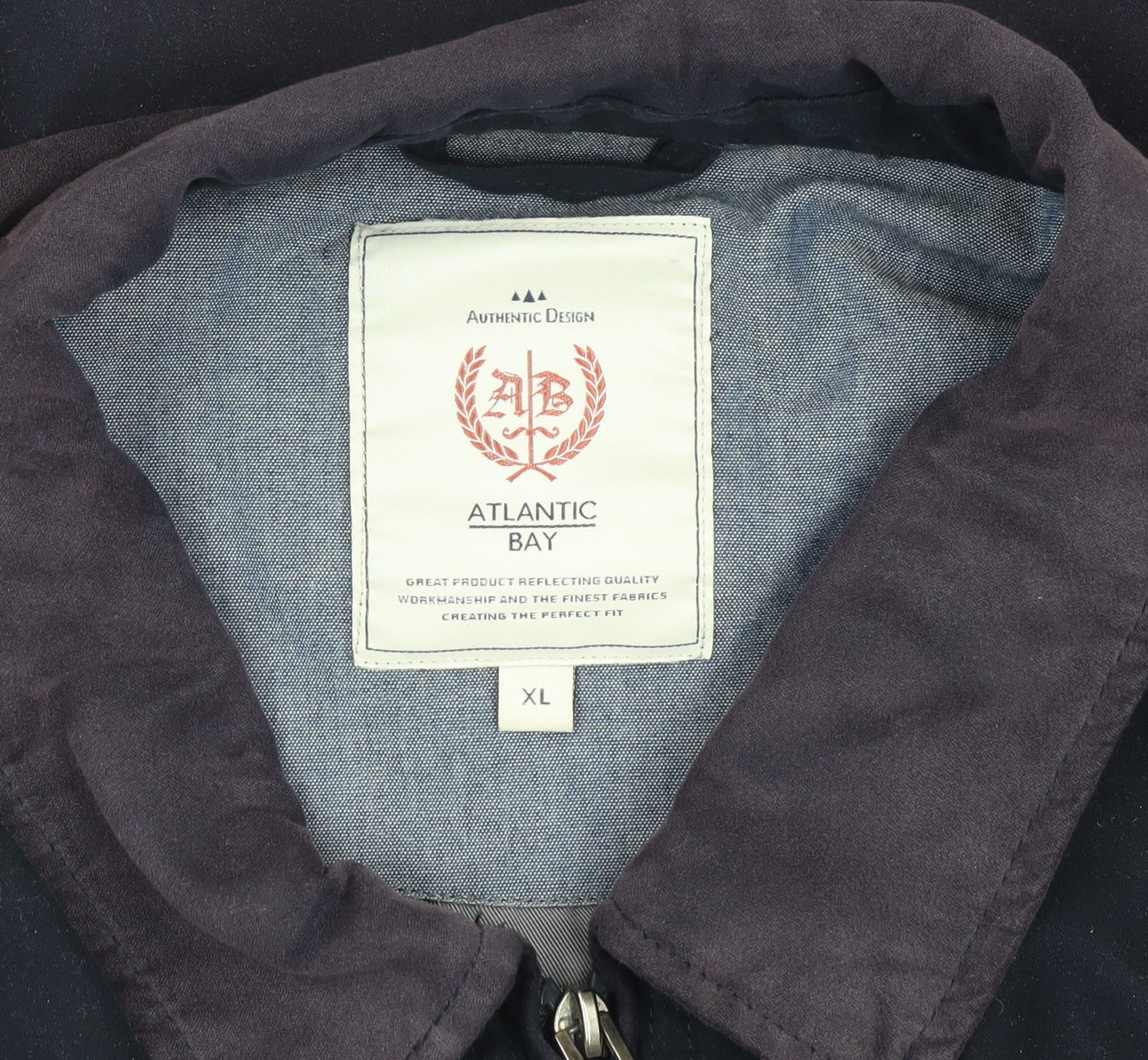 Atlantic Bay Men's Blue XL Basic Jacket with Zip