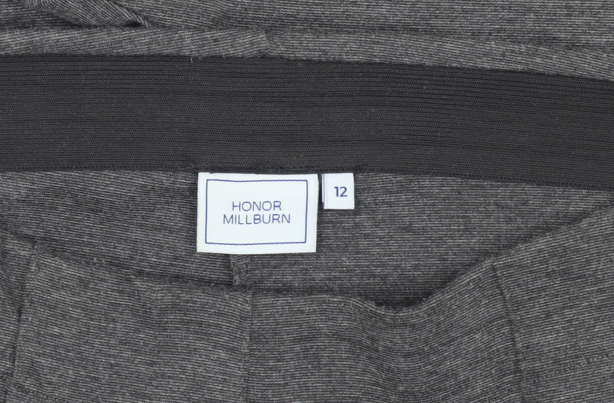 Honor Millburn Women's Grey Straight Trousers Size 12