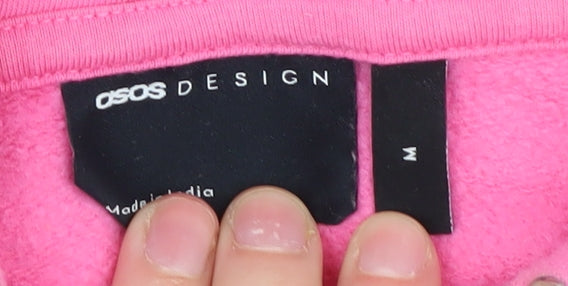 ASOS DESIGN Women's Pink Hoodie Medium
