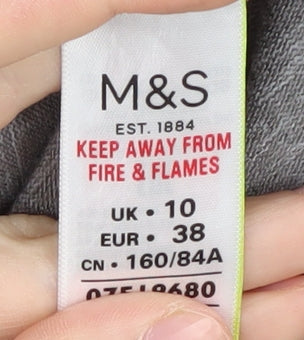Marks & Spencer Grey Check Pullover Jumper Women Size 10