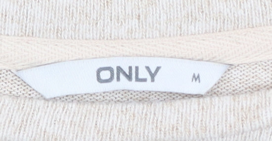 Only Women's Beige Jumper M Crew Neck Knit Casual