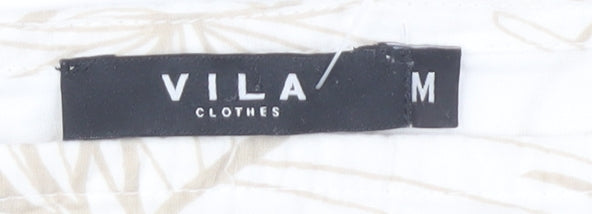 Vila Ivory Floral Women's Skirt Medium