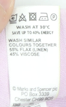 Marks & Spencer Women's Purple A-Line Skirt, Size 14
