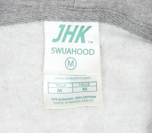 JHK Men's Grey Basic Casual Jacket, Medium, Hooded