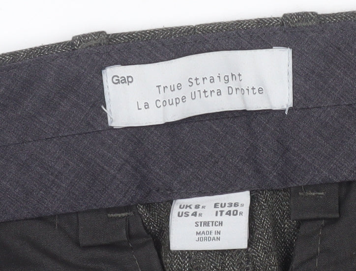 Gap Women's Grey Straight Leg Trousers, Size 4 Regular