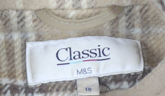 Marks & Spencer Women’s Beige Wool Blend Coat
