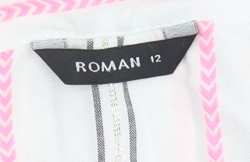 Roman Women's Multicoloured Striped Shirt Size 12