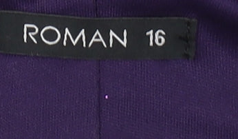 Roman Women’s Purple Bodycon Dress Size 16