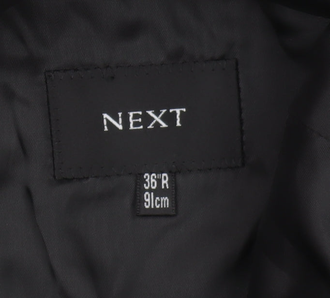 Next Men's Black Blazer Size 36R Regular Fit