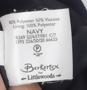Berketex Women's Blue Blazer, Size 12, Single-Breasted