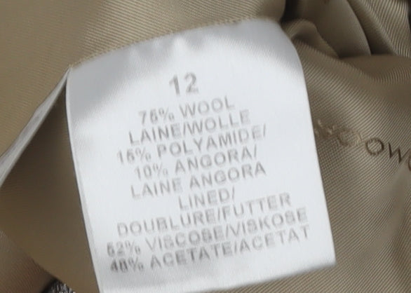 Windsmoor Women's Beige Coat Size 12 Lined Wool Blend
