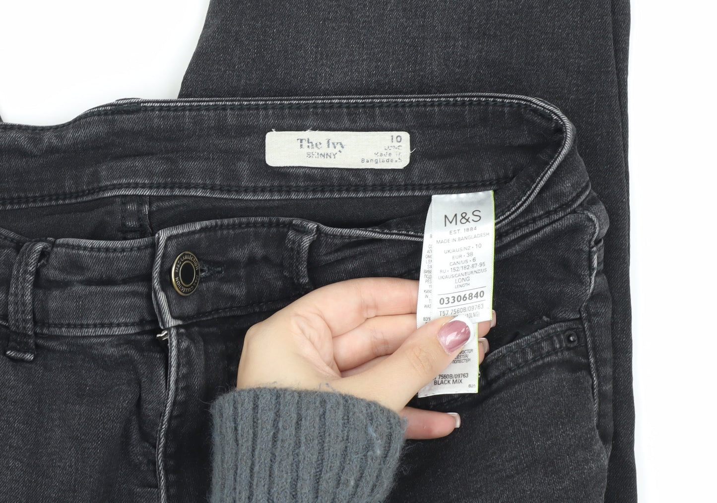 Marks & Spencer Women's Black Skinny Jeans Size 10