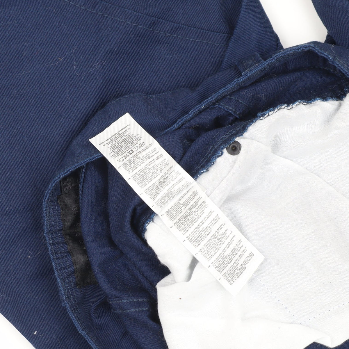 Crafted Men's Blue Large Trousers with Pockets