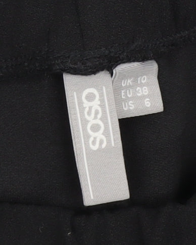 ASOS Women's Black Elastic Waist Trousers Size 10