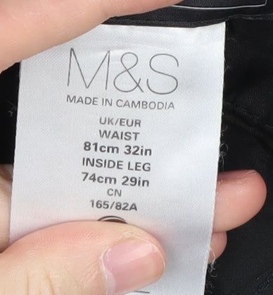 Marks & Spencer Men's Grey Regular Trousers 32
