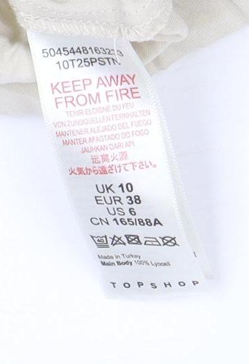 Topshop Women’s Beige Trench Coat Size 10