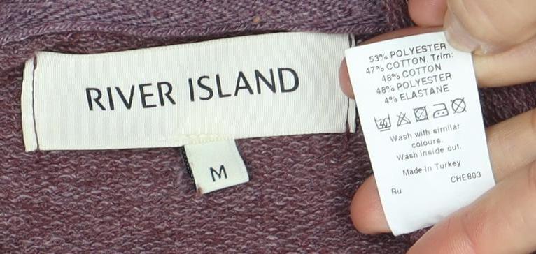River Island Men's Purple Cali Graphic Sweatshirt M