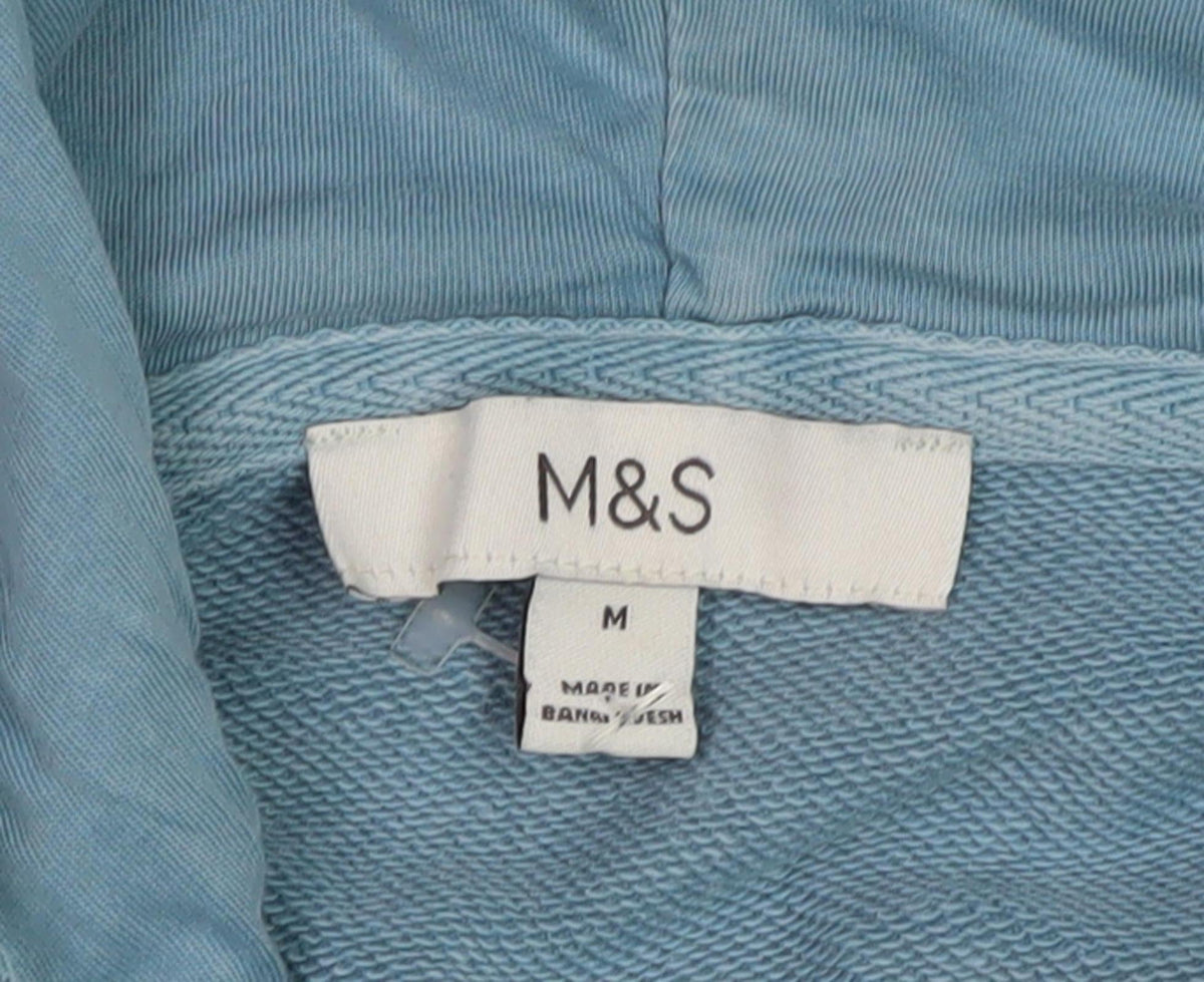 Marks & Spencer Men's Blue Pullover Hoodie M
