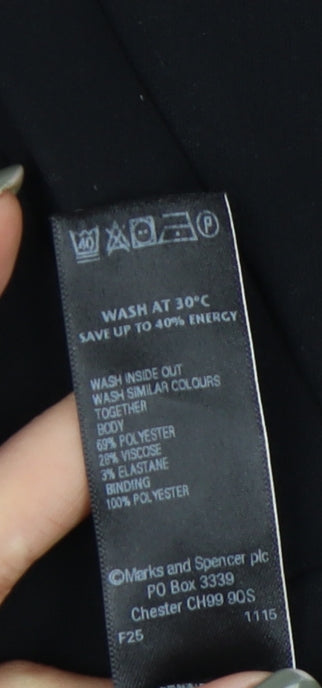 Marks & Spencer Women's Black Long Coat Size 6