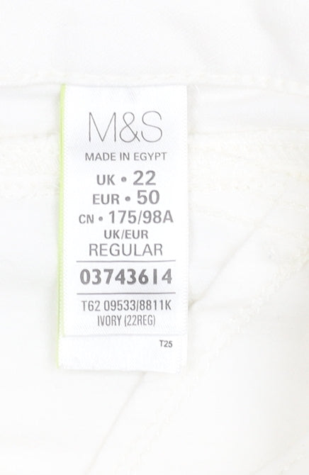 Marks & Spencer Ivory Women's Regular Fit Jeans