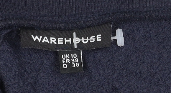 Warehouse Women's Blue Viscose Sleeveless Top Size 10