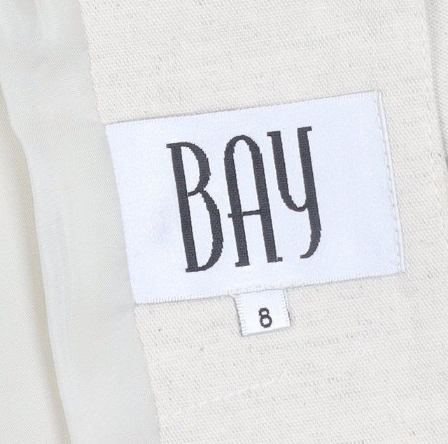 Bay Women's Ivory Cotton Linen Blazer Size 8 Regular