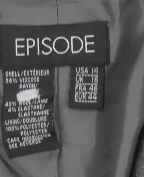 Episode Women's Grey Blazer Size 16