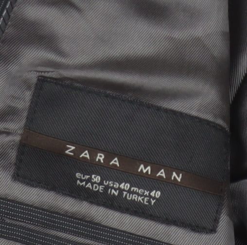 Zara Man Men's Grey Suit Jacket Size 40