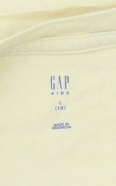 GAP Girls Yellow Graphic T-Shirt Size 10 Years