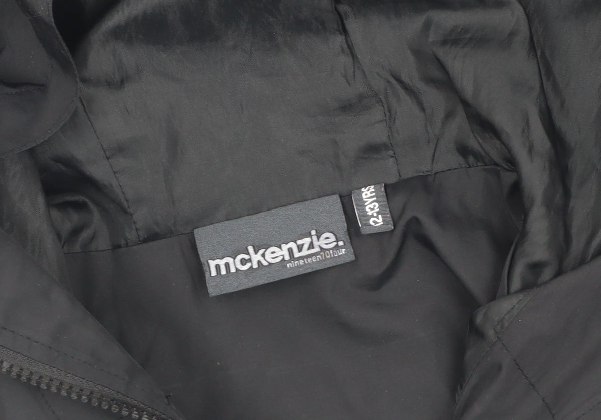 McKenzie Boys Black Jacket 2-3 Years Hooded Windbreaker