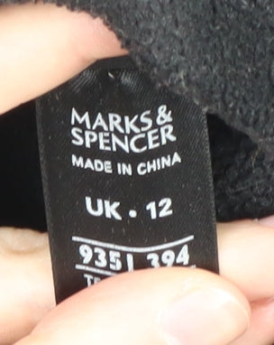 Marks & Spencer Women's Black Quilted Jacket Size 12