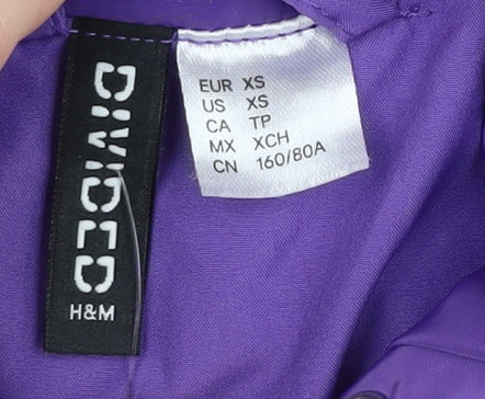 H&M Divided Women's Purple Puffer Jacket Size 10