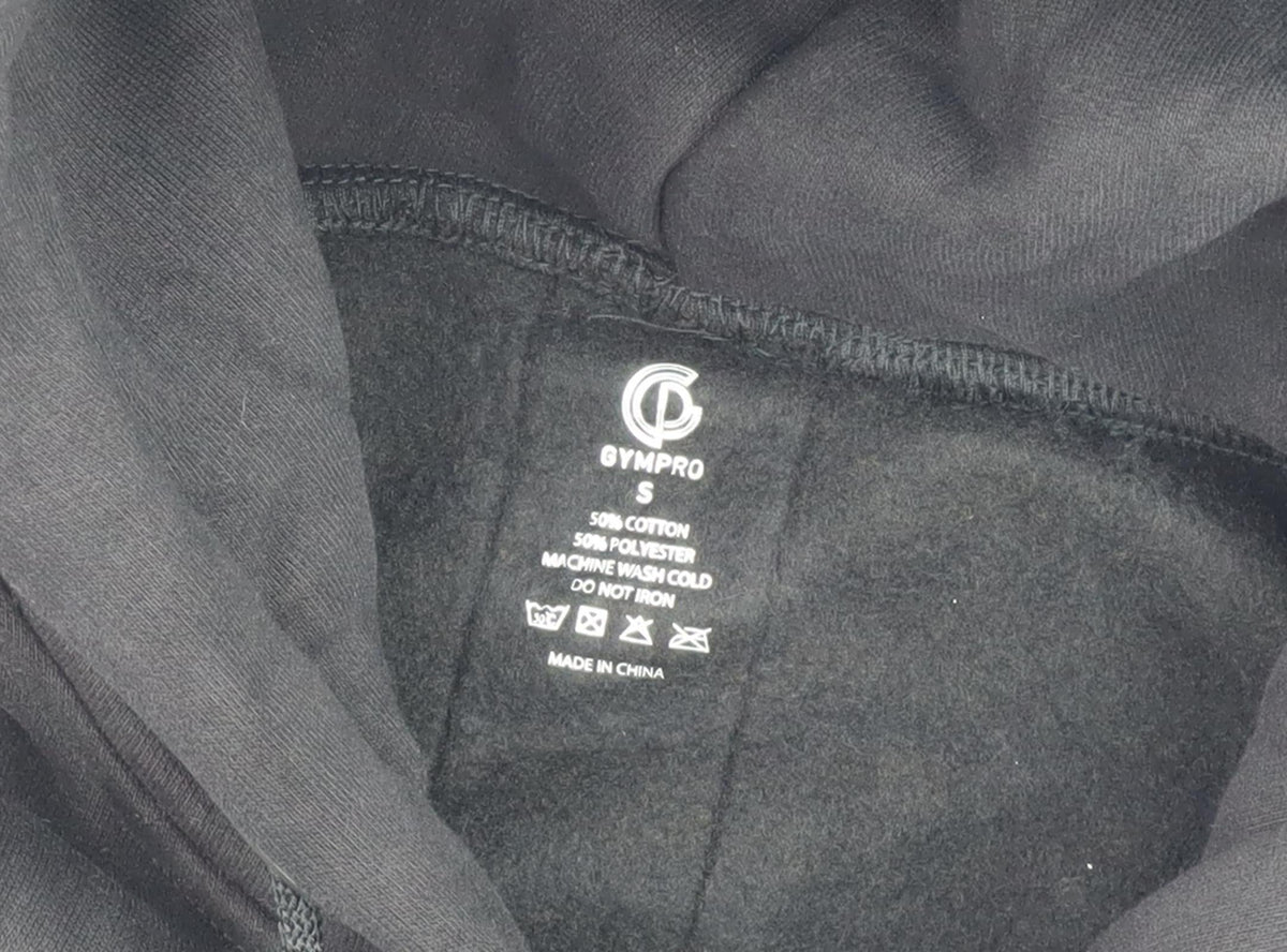 GYMPRO Men's Black Small Pullover Hoodie