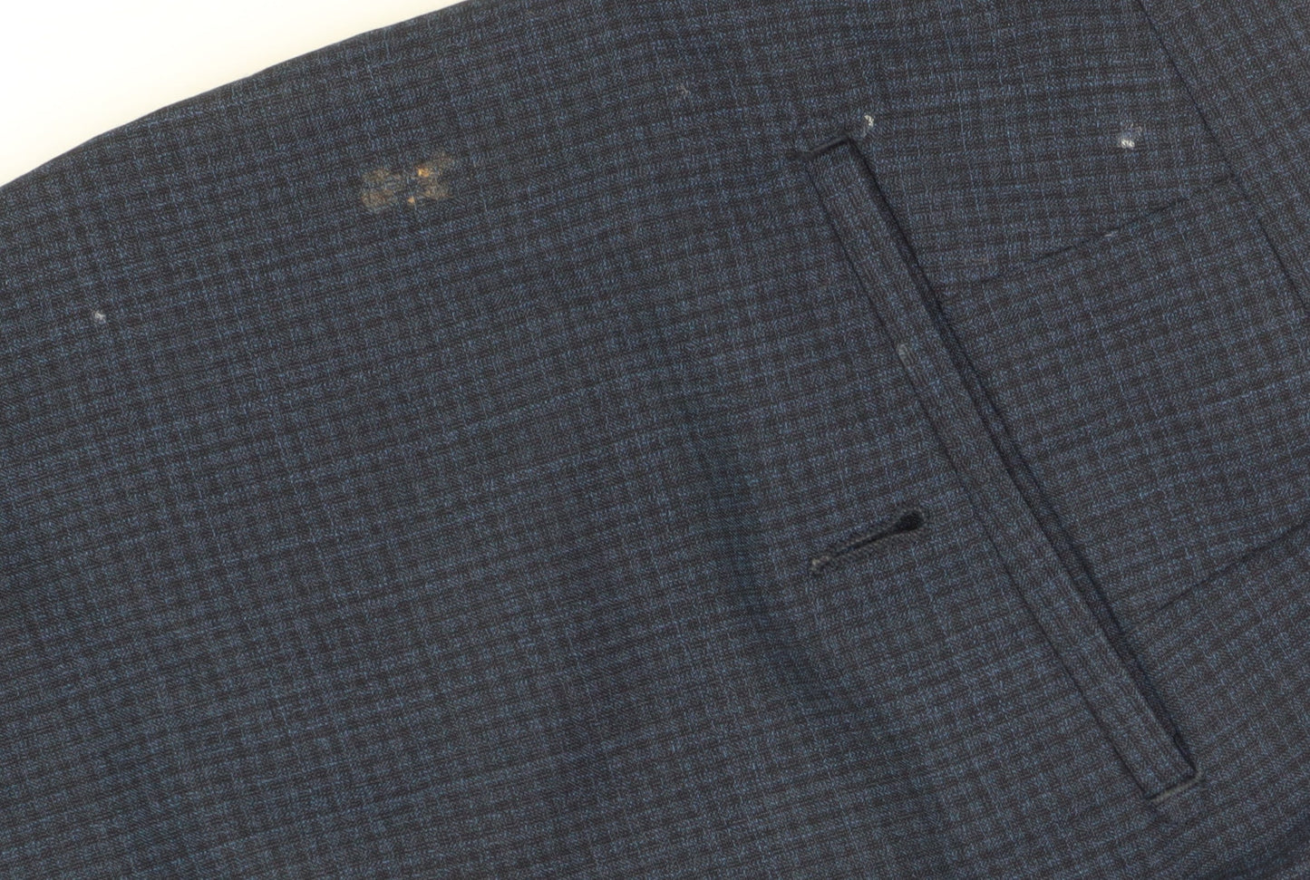 Kenneth Cole Men's Blue Check Trousers 32R Business Formal