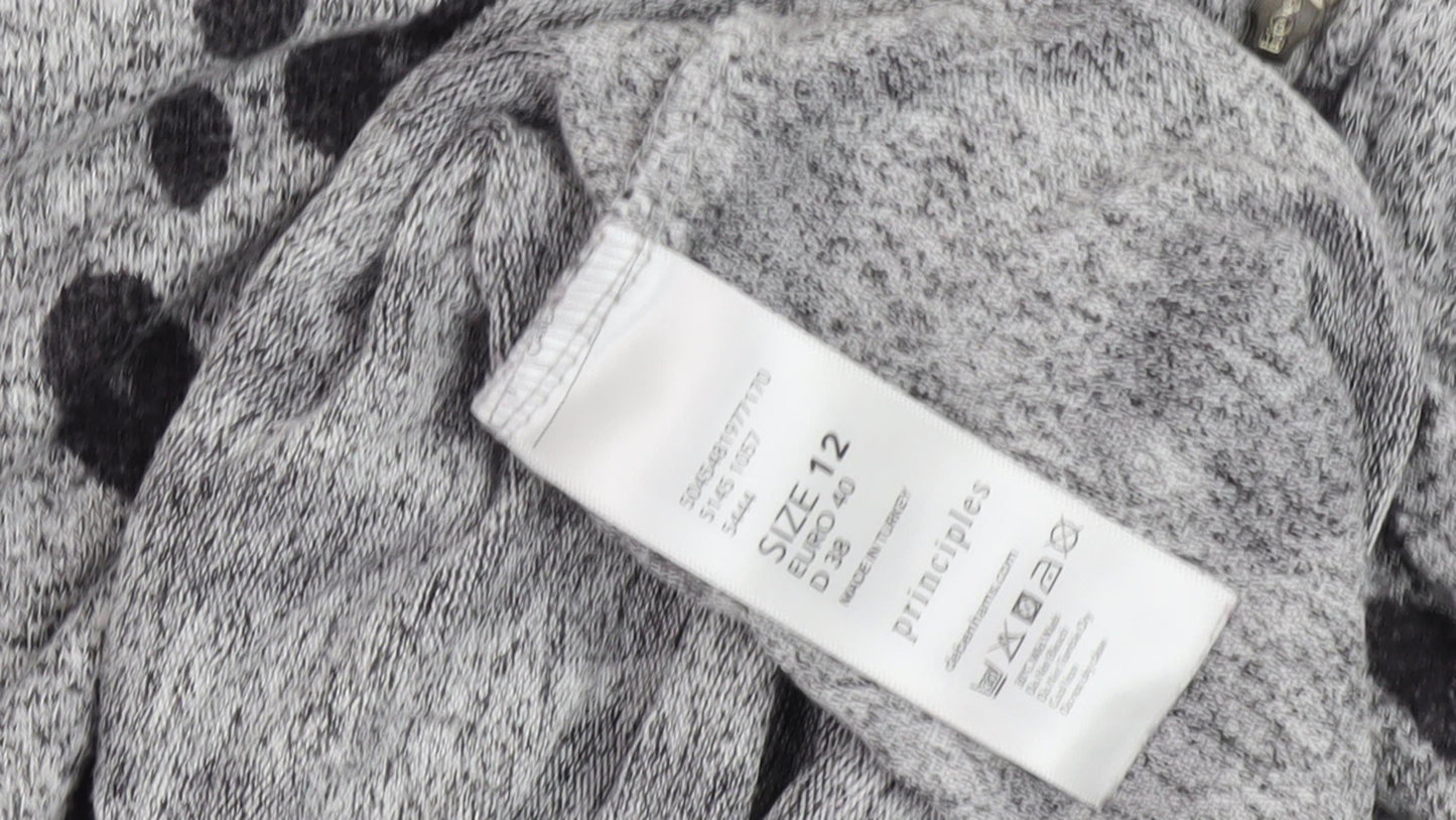 Principles Women's Grey Animal Print Jumper