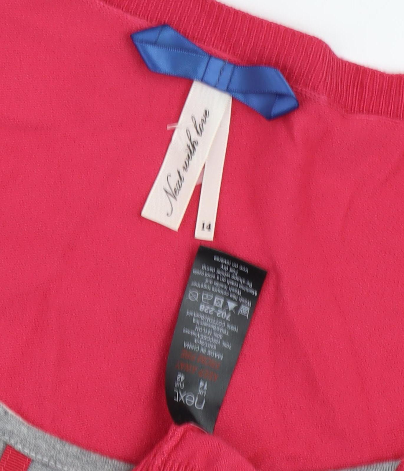 Next Women's Pink Cardigan Size 14 with Button Accents